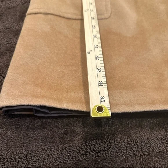 J. Jill Brown Wool Coat Tan Neutral Reversible Longline Jacket Light Size M - Picture 6 of 16